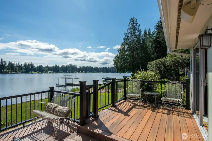 Low maintenance composite deck