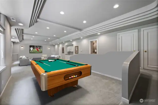 Huge basement area could be used as playroom, theatre space, or additional living/dining. Virtually staged.