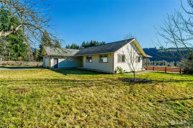 Spacious Front Yard next to Mature Orchard