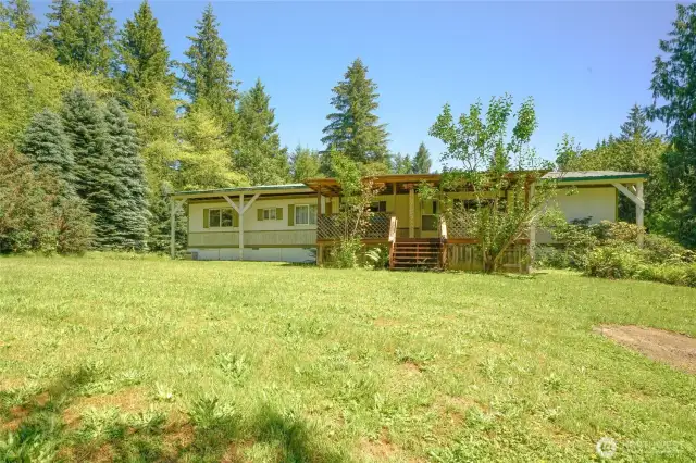 Back yard overlooking the Little Quilcene River.