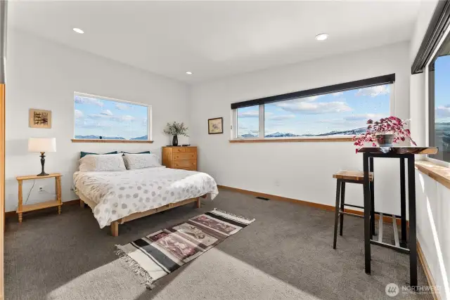 Upstairs bedroom appointed for quiet comfort!