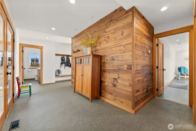 Reclaimed wood with rich patina and warmth