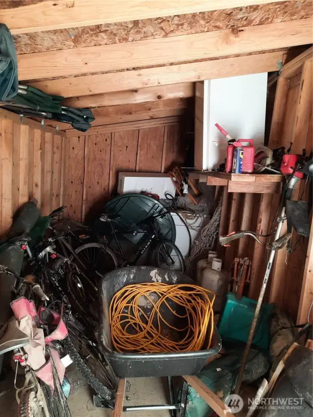 plenty of room inside storage shed