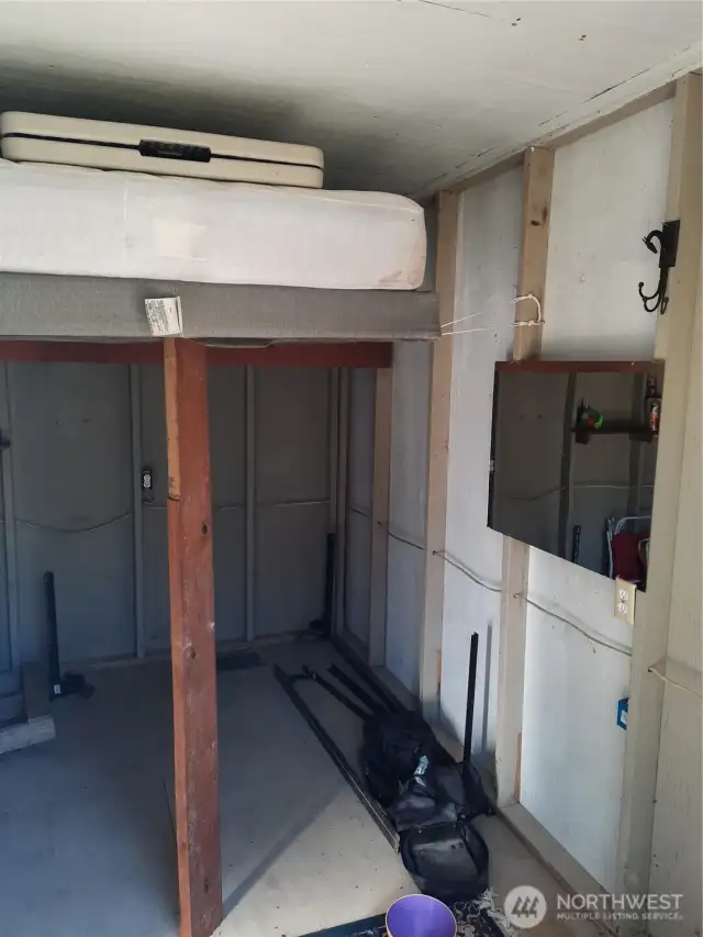 Room for double bed inside cabin