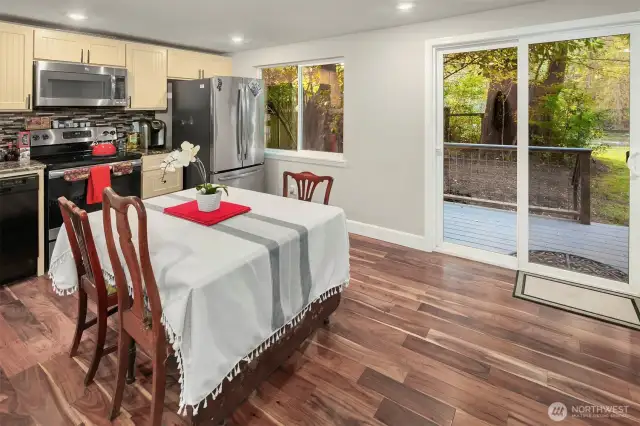 With a full kitchen