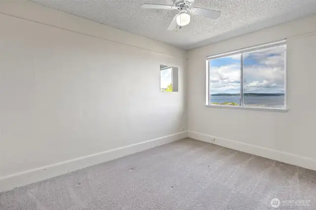 Upper unit bedroom with water view