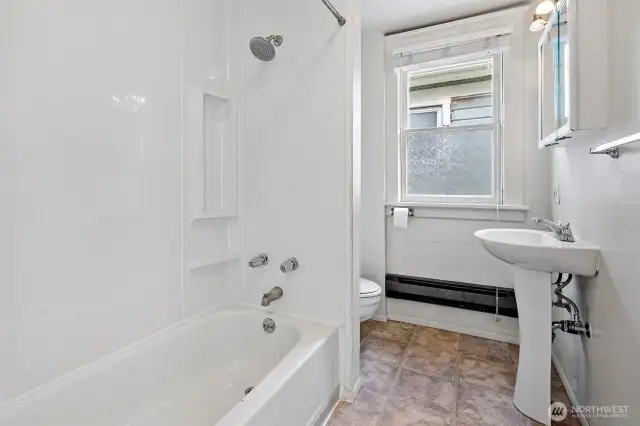 Upper unit bathroom