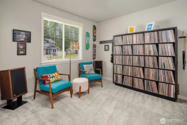 This main floor office or den is delightful space.