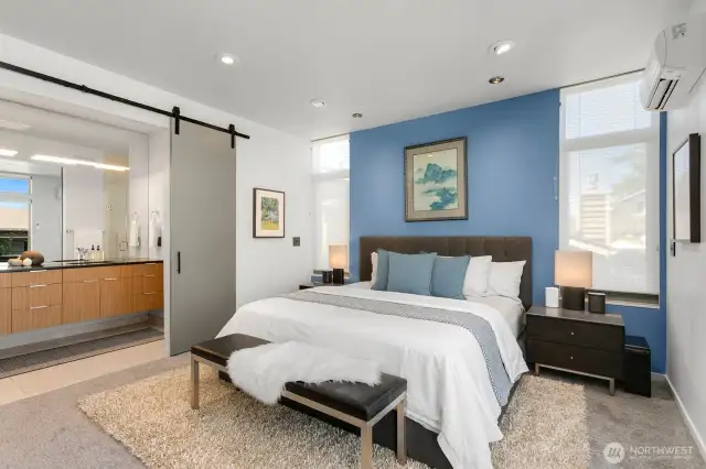 Dramatic primary suite