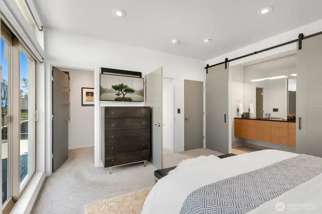 Two closets, one is a walk-in!
