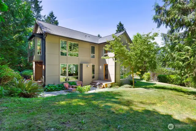 .75-acre lot backs up to a salmon stream