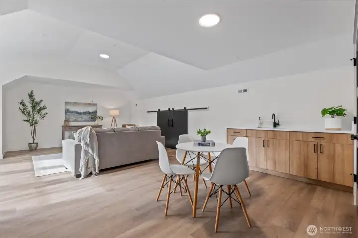 Bonus room or additional living space complete with water, easy access to add in a washer and dryer if needed.