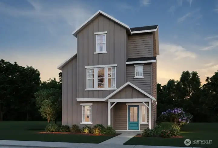 Artist Rendering. Colors may vary. Spruce 307 - 1497 Sqft/4beds/3bath/loft/1 Car Garage