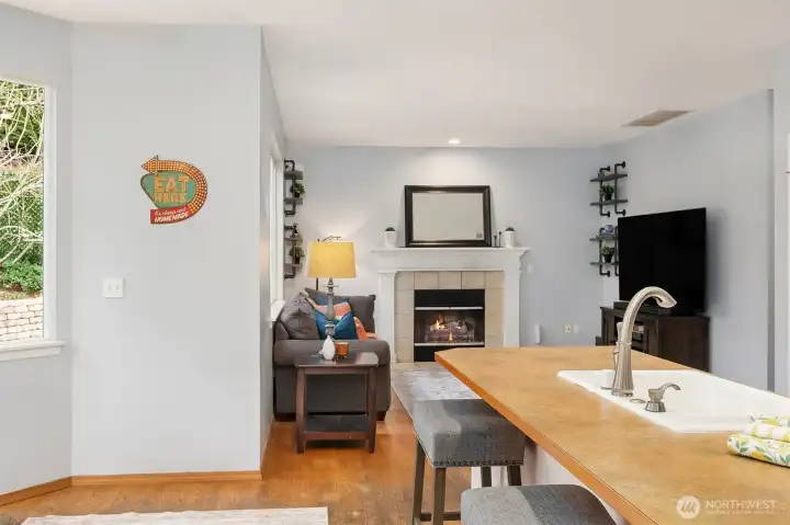 Open Floor Concept ~ Kitchen, Breakfast Nook to Family Room