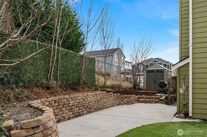 Garden Spaces ~ New Concrete Patio