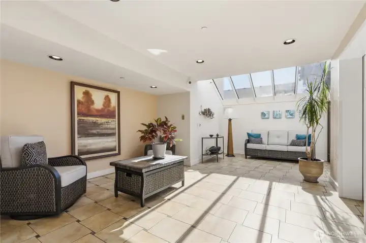 Safe and Inviting Lobby with Secure Entry for Residents