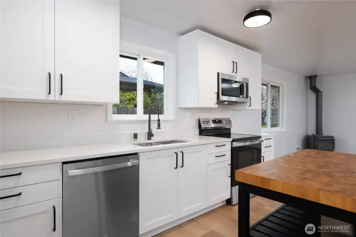 Fun kitchen island for all your food prep needs!