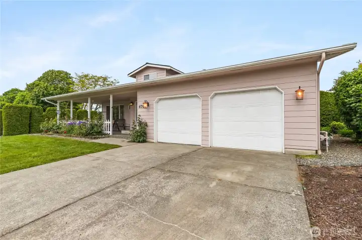 2 car garage with great additional storage for tools and machines