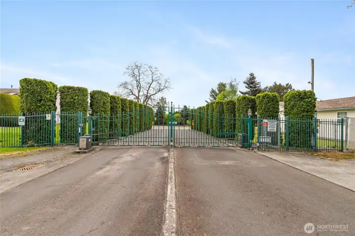 Main gate into the community.