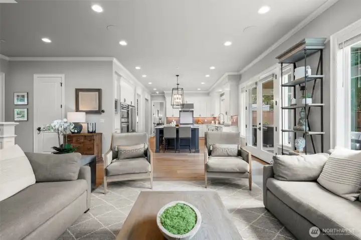 Expansive, light-filled  living room