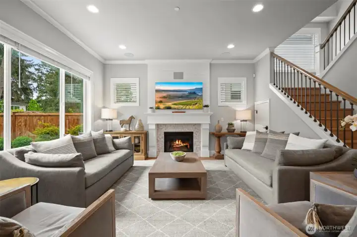 Abundant natural light floods in
