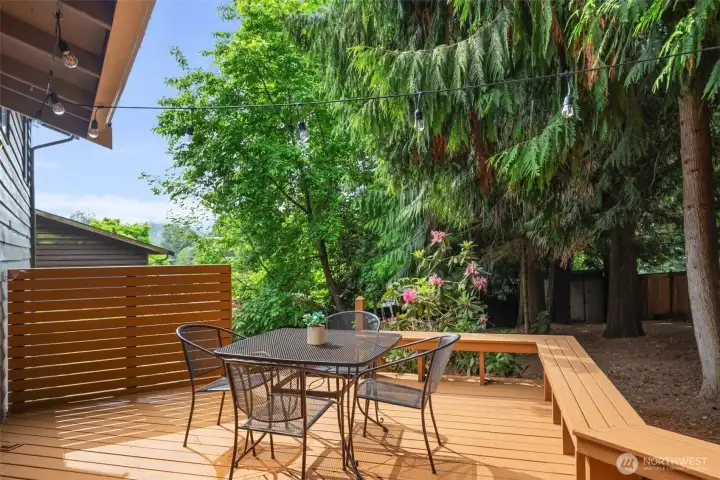 Fully fenced backyard