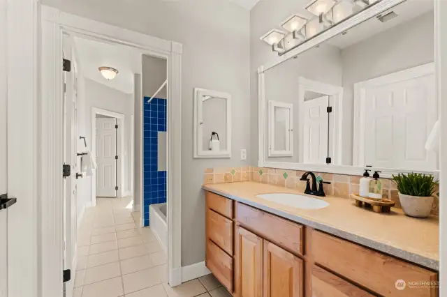 Shared bathroom upper level