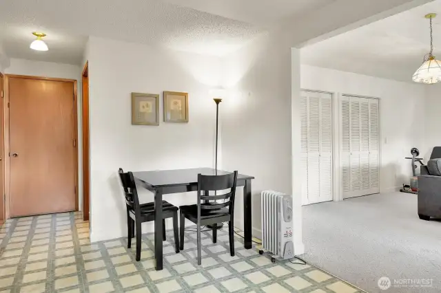 Unit B - Dining area in the Kitchen.