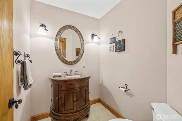 Half bathroom downstairs.