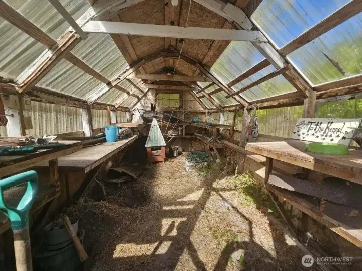 Interior of greenhouse