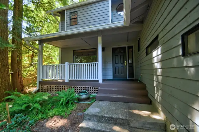 View of the entry and front porch.