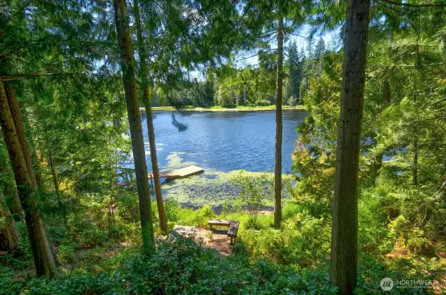 View of lake from bedroom 3.