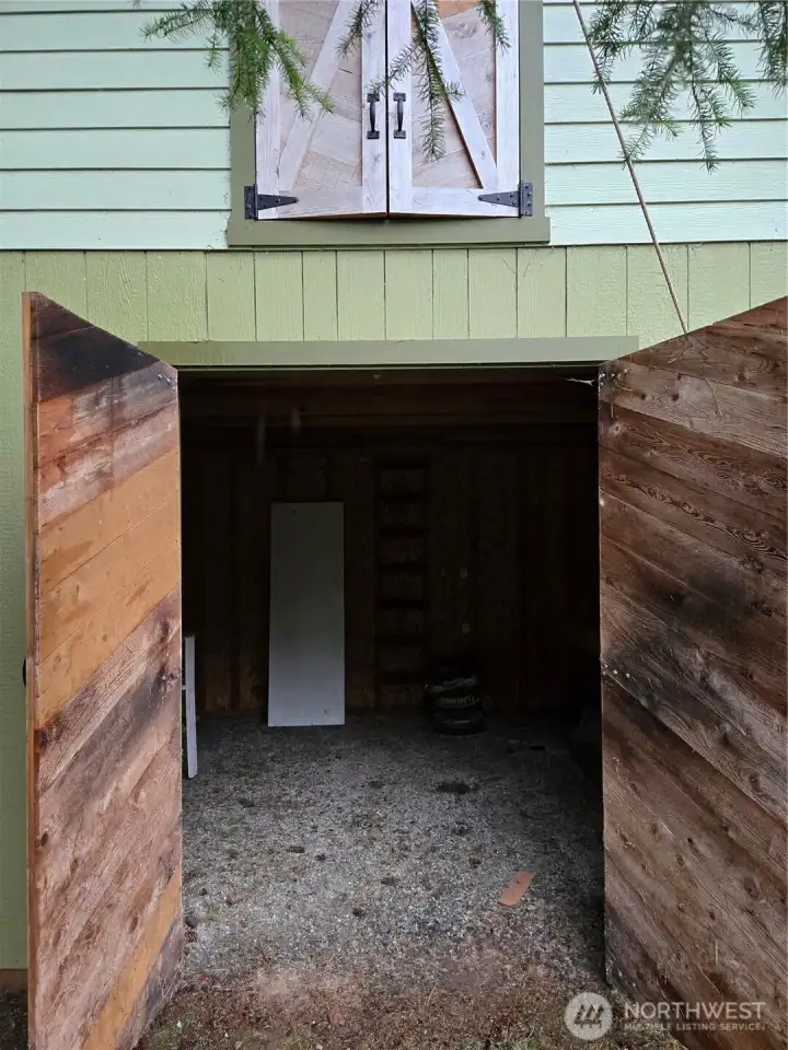 storage shed with loft