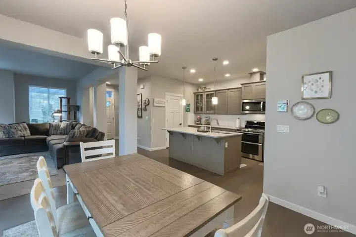 Open living, kitchen and dining is ideal for entertaining.