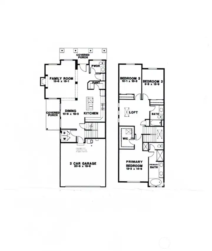 Open floor plan with generous bedrooms, 2 living areas and charming patio courtyard.