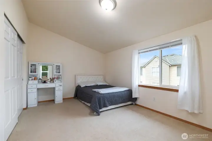 two large bedrooms on the top level