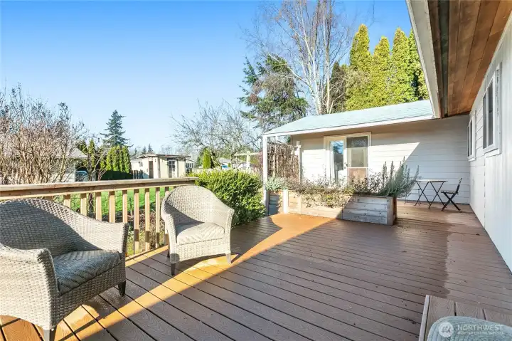 Patio leading to garden
