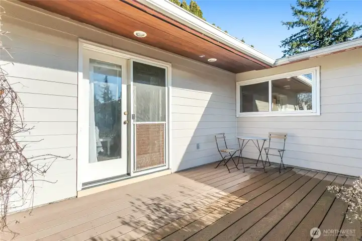 Master Bedroom French Doors spill out to patio.