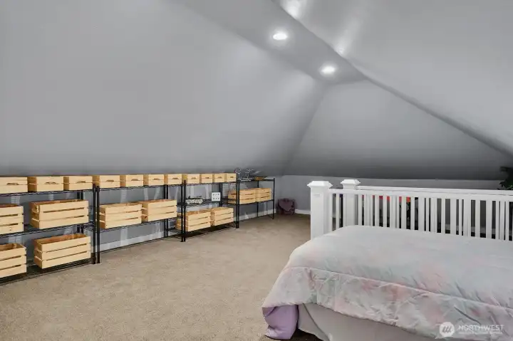 Open upper-level loft