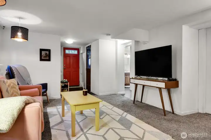 Finished lower-level living room