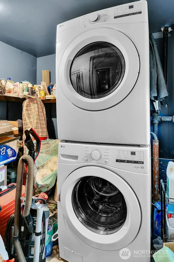 Finished lower-level utility room