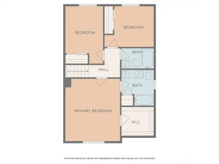 Floor plan of upper level
