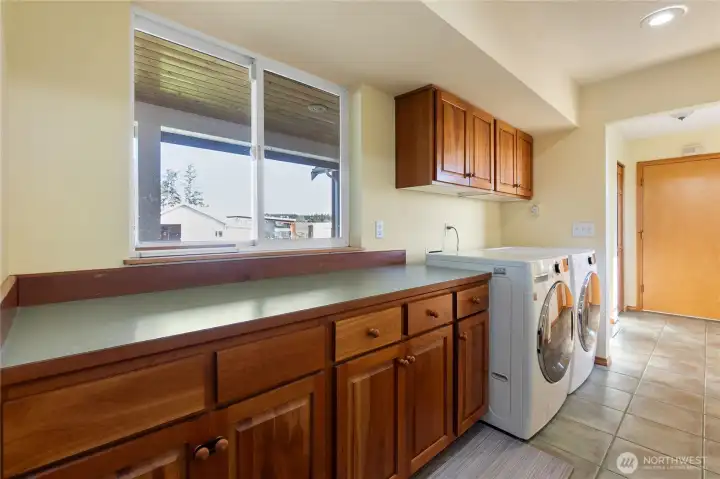 Laundry room on main level.