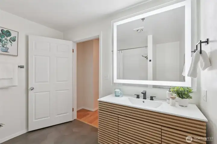 Upgraded Lighting Including Dual-Mode LED Mirror