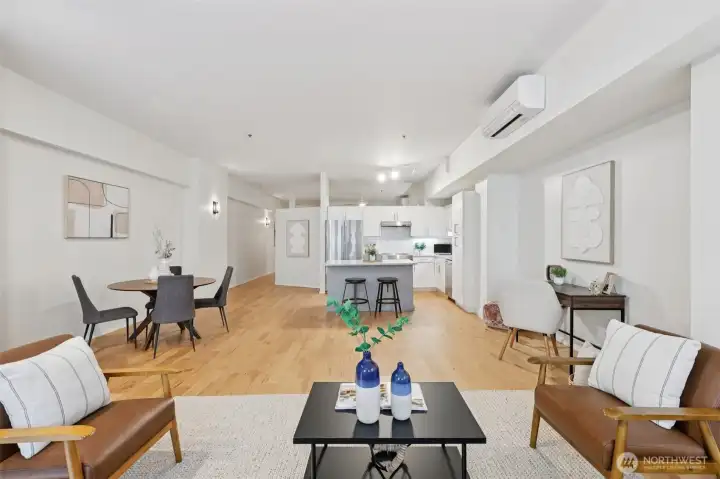 Open floor Plan from Kitchen, Dining and Great Rooms