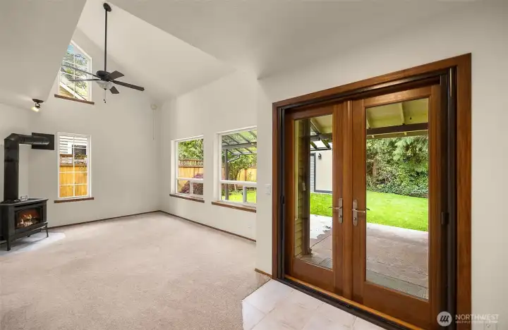 Unit A- Open concept living, dining room