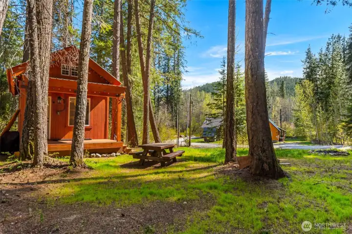 Temporary utility structure.