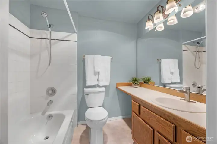 Attached full bath.