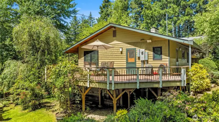 Deck and side yard
