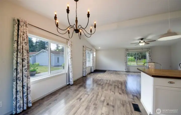 Space for dining room table.